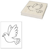 Cartoon van de Dove Bird Colour Page Rubberstempel (Gestempeld)