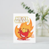 cartoon van de grappige hittegolf briefkaart (Staand voorkant)