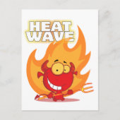 cartoon van de grappige hittegolf briefkaart (Voorkant)