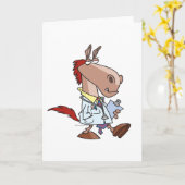 cartoon van de grappige paardendokter kaart (Gele Bloem)