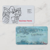 Cartoon van de Griekse krant New Griekse Letter gr Visitekaartje (Voorkant / Achterkant)