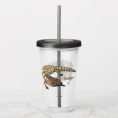 Cartoon van de hagedis acryl drinkbeker (Voorkant)