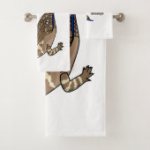 Cartoon van de hagedis bad handdoek (Insitu)