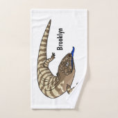 Cartoon van de hagedis bad handdoek (Handdoek)