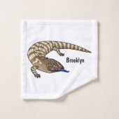 Cartoon van de hagedis bad handdoek (Wasdoekje)