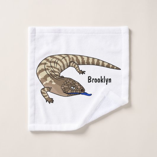 Cartoon van de hagedis bad handdoek (Wasdoekje)