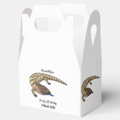 Cartoon van de hagedis bedankdoosjes (Geopend)