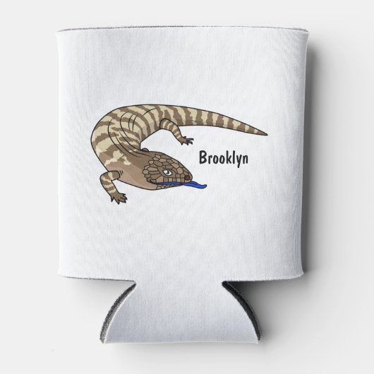 Cartoon van de hagedis blikjeskoeler (Voorkant)