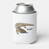 Cartoon van de hagedis blikjeskoeler (Blikje Achterkant)