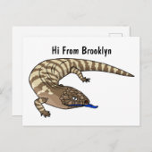 Cartoon van de hagedis briefkaart (Voorkant / Achterkant)