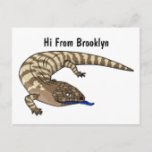 Cartoon van de hagedis briefkaart (Voorkant)