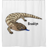 Cartoon van de hagedis douchegordijn (Voorkant)