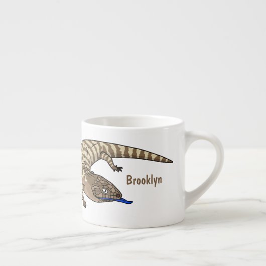 Cartoon van de hagedis espresso kop (Rechts)