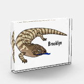 Cartoon van de hagedis fotoblokken (Links)