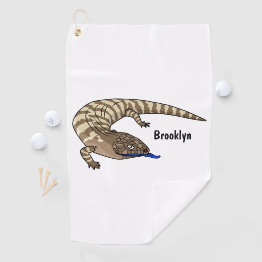 Cartoon van de hagedis golfhanddoek (Insitu)