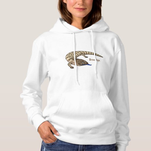 Cartoon van de hagedis hoodie (Voorkant)
