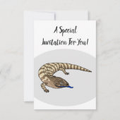 Cartoon van de hagedis kaart (Achterkant)