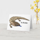 Cartoon van de hagedis kaart (Gele Bloem)