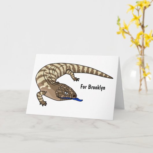 Cartoon van de hagedis kaart (Gele Bloem)