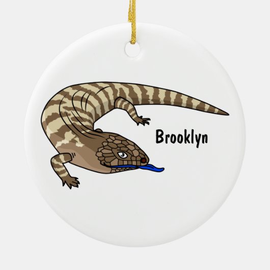 Cartoon van de hagedis keramisch ornament (Achterkant)