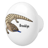 Cartoon van de hagedis keramische knop (Rechts)