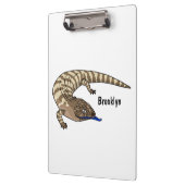 Cartoon van de hagedis klembord (Links)