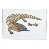 Cartoon van de hagedis kussensloop (Achterkant)