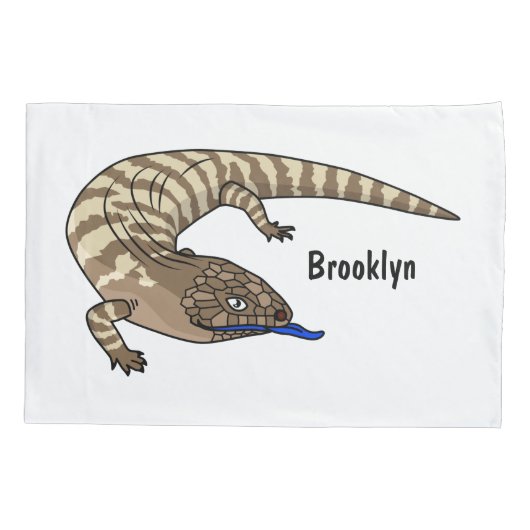 Cartoon van de hagedis kussensloop (Achterkant)