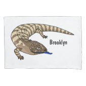 Cartoon van de hagedis kussensloop (Voorkant)