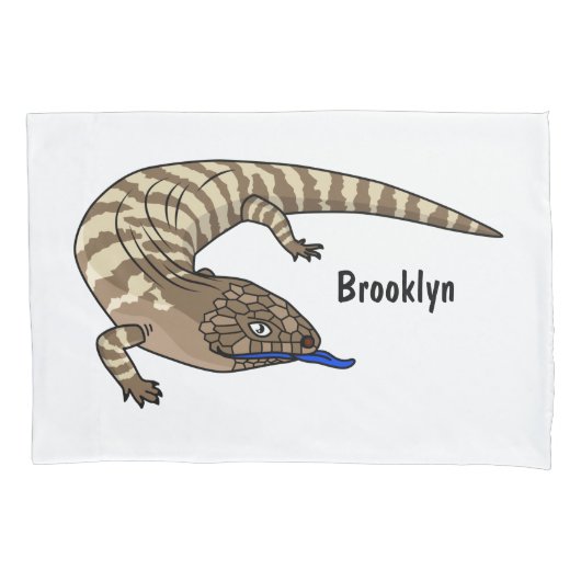 Cartoon van de hagedis kussensloop (Voorkant)