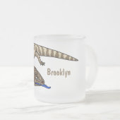 Cartoon van de hagedis matglas koffiemok (Voorkant rechts)