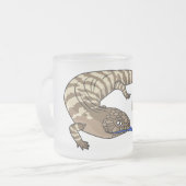 Cartoon van de hagedis matglas koffiemok (Voorkant links)