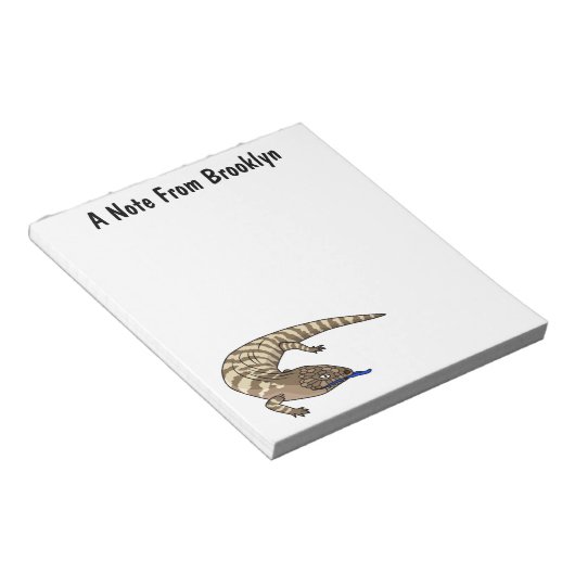 Cartoon van de hagedis notitieblok (Schuin)