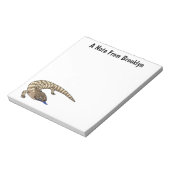 Cartoon van de hagedis notitieblok (Linkerzijde)