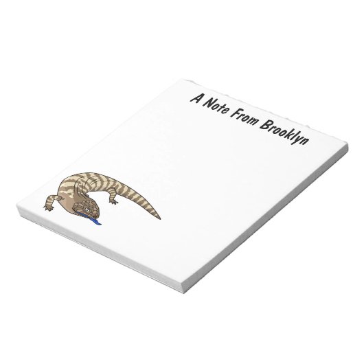 Cartoon van de hagedis notitieblok (Linkerzijde)