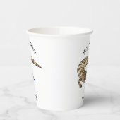 Cartoon van de hagedis papieren bekers (Links)