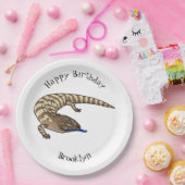 Cartoon van de hagedis papieren bordje (Feest)
