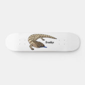 Cartoon van de hagedis persoonlijk skateboard (Horizontaal)