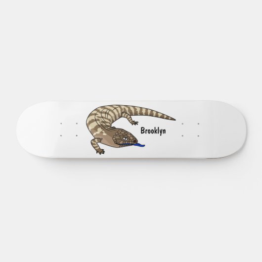 Cartoon van de hagedis persoonlijk skateboard (Horizontaal)