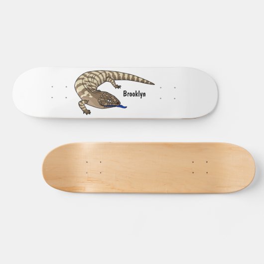 Cartoon van de hagedis persoonlijk skateboard (Horizontaal)