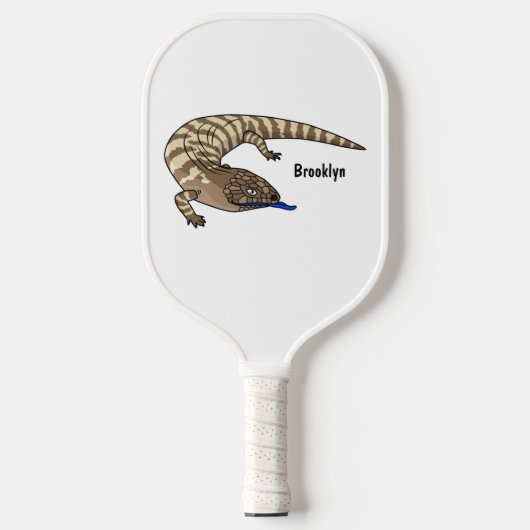 Cartoon van de hagedis pickleball paddle (Voorkant)
