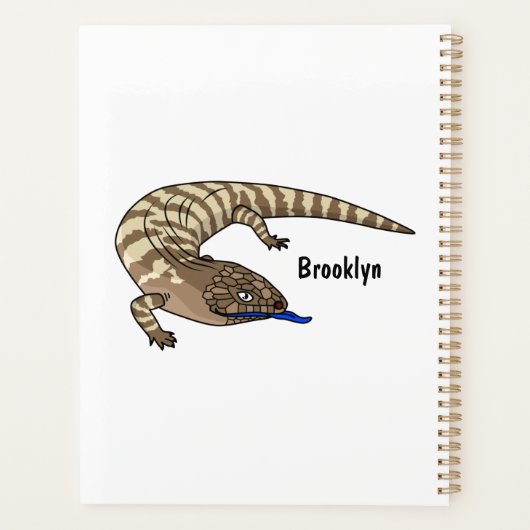 Cartoon van de hagedis planner (Achterkant)