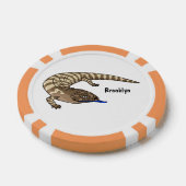 Cartoon van de hagedis poker chips (Enkel)