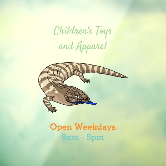 Cartoon van de hagedis raamsticker (Vel 3)