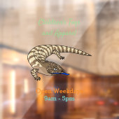 Cartoon van de hagedis raamsticker (Vel 2)