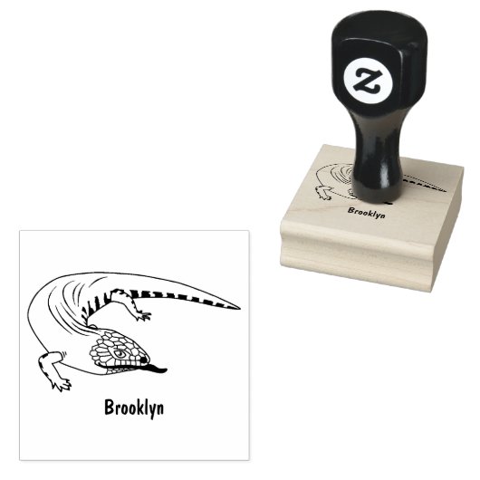 Cartoon van de hagedis rubberstempel (Gestempeld)