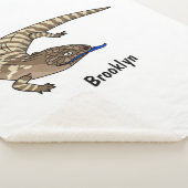 Cartoon van de hagedis sherpa deken (3/4)