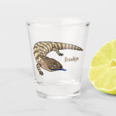 Cartoon van de hagedis shot glas (Voorkant)