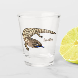 Cartoon van de hagedis shot glas