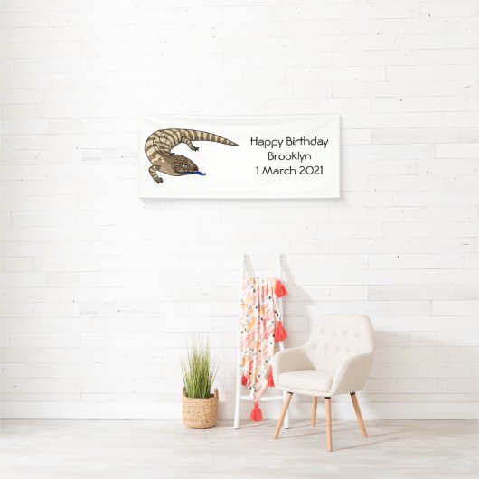 Cartoon van de hagedis spandoek (Insitu)